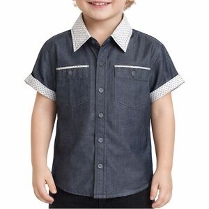 Craft + Flow Button Down Boys Shirt Size 4